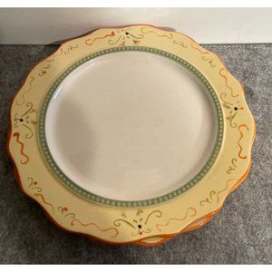 2 Gibson Everyday Yellow and Orange Trimmed Salad Plates  #1307